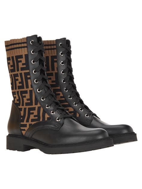 black fendi boots|Fendi military boots.